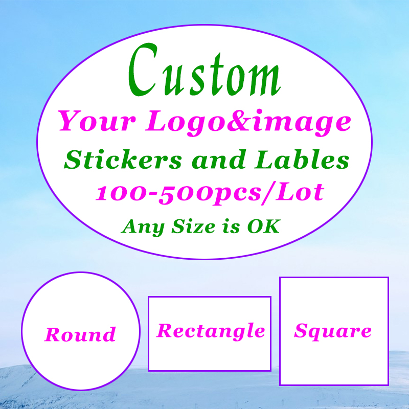 Label Maker - 500-100Pcs Custom Stickers Customized Logo Labels