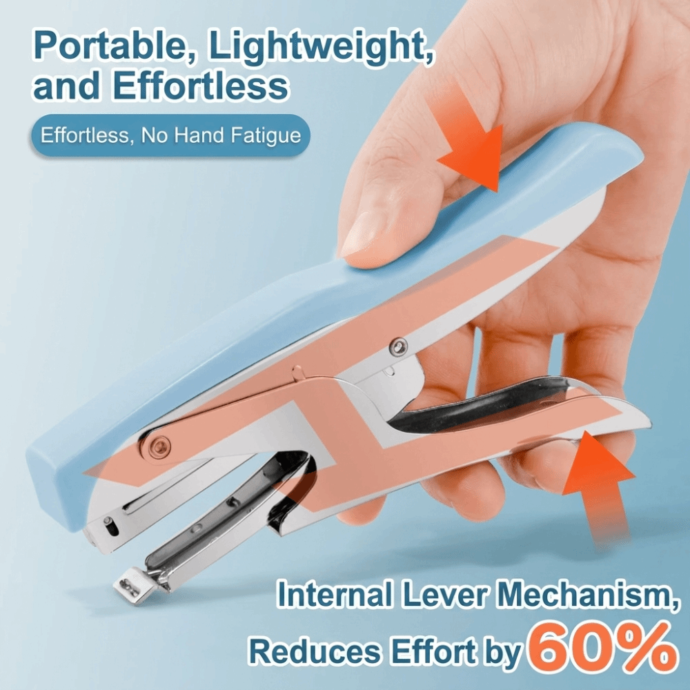 Stapler Heavy Duty - Lever-Operated Metal Handheld Stapler Labor-Saving Heavy