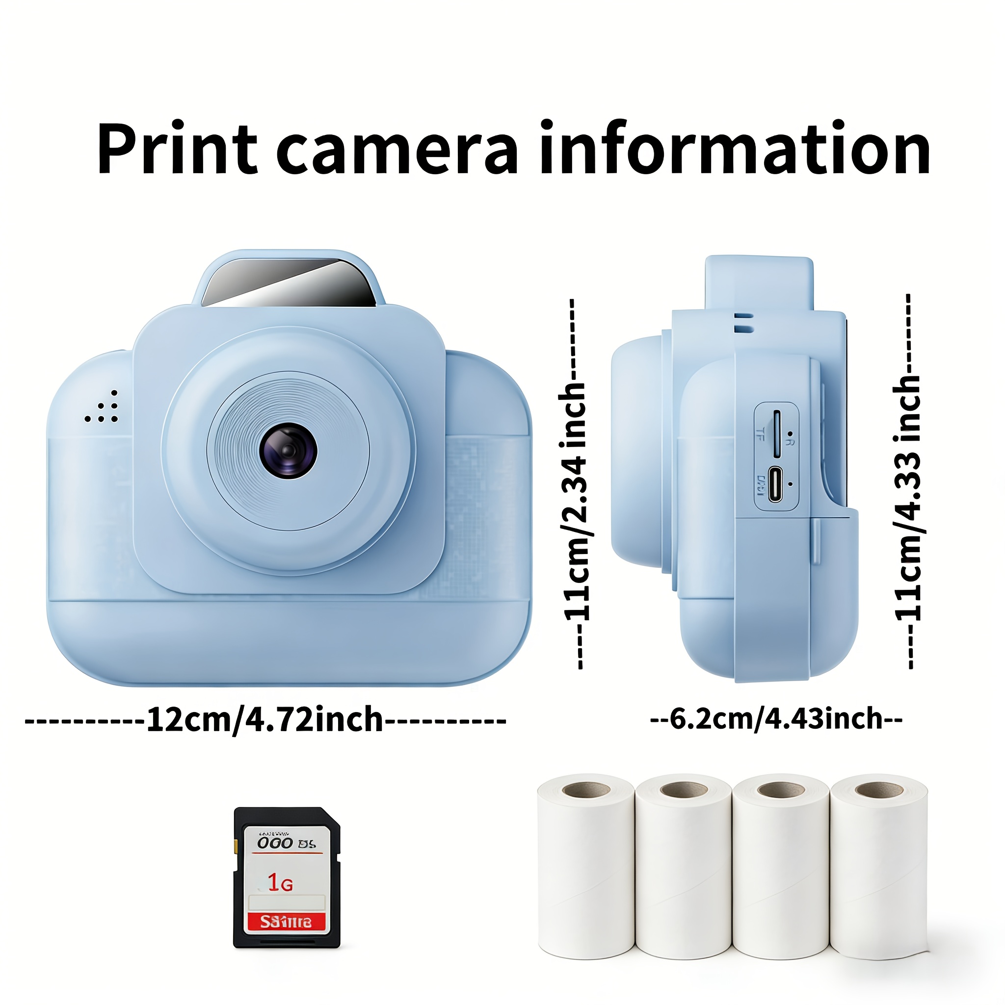 Portable photo printer (blue)  - Photo Printer recension och pris